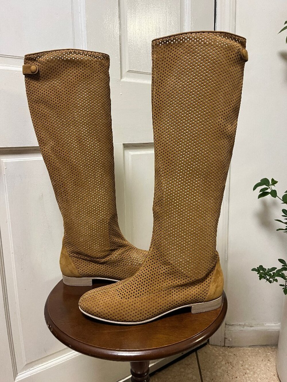 FENDI vintage suede knee boots with box sz 40
